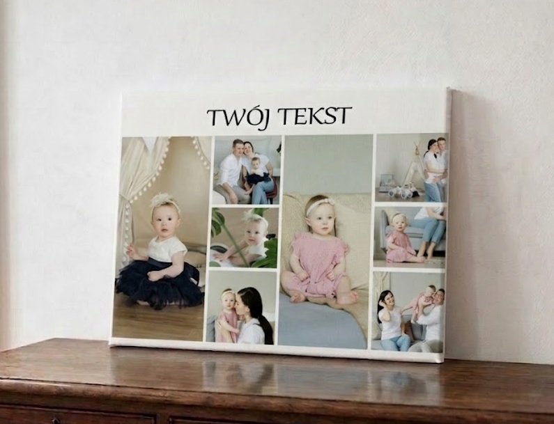 Obraz kolaż z 8 zdjęć z tekstem