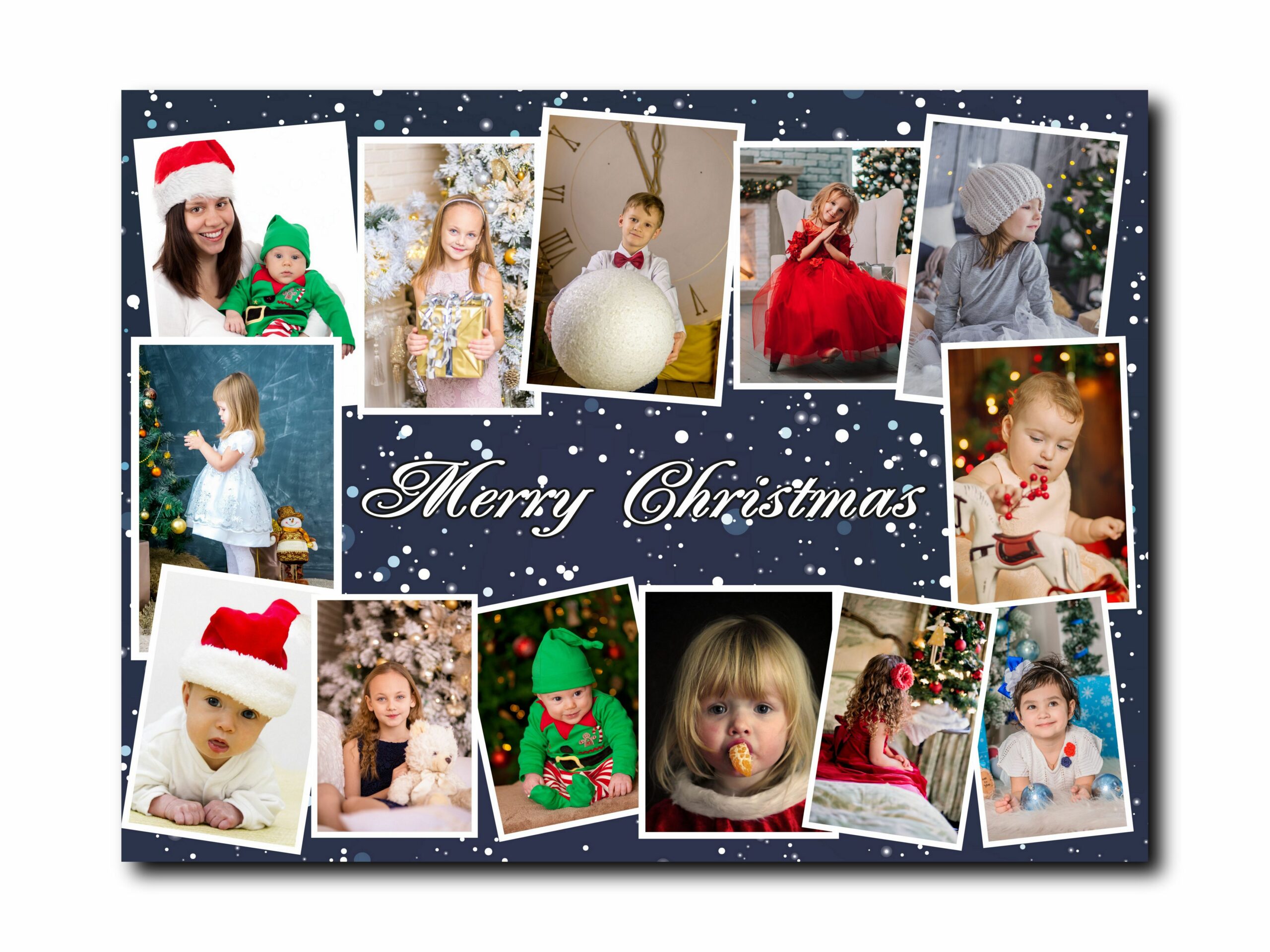 obraz kolaż ze zdjęć Merry Christmas na 13 zdjęć