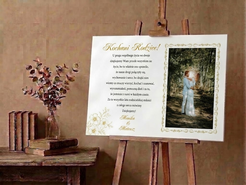 Podziękowania podziękowanie dla rodziców dziadków obraz ze zdjęciem