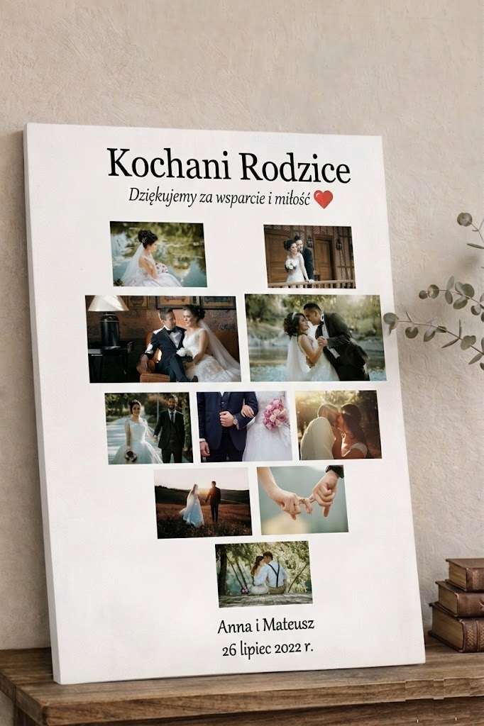 Podziękowania d;la rodziców dziadków obraz ze zdjęcia zdjęć na ślub wesele