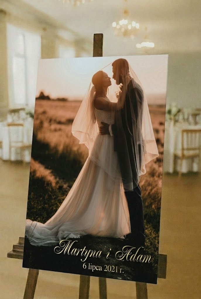 Tablica Powitalna ze Zdjęciem na Wesele