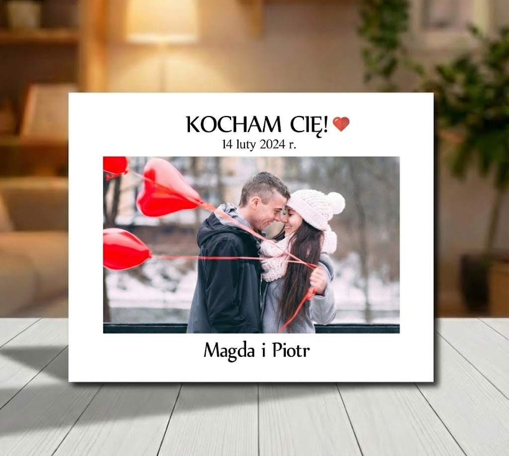 Prezent dla Dziewczyny na walentynki obraz na płótnie