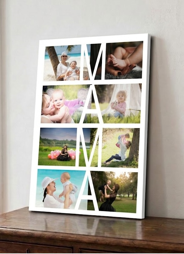 Prezent na dzień matki obraz kolaż ze zdjęć MAMA