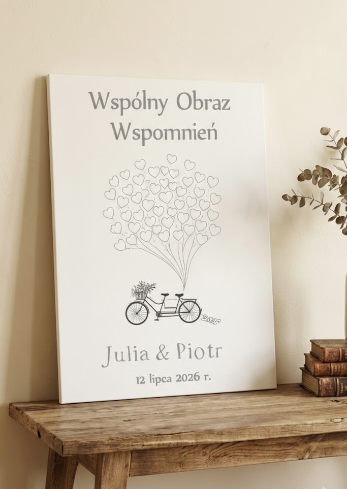 Księga gości obraz rower moty podróży personalizowany