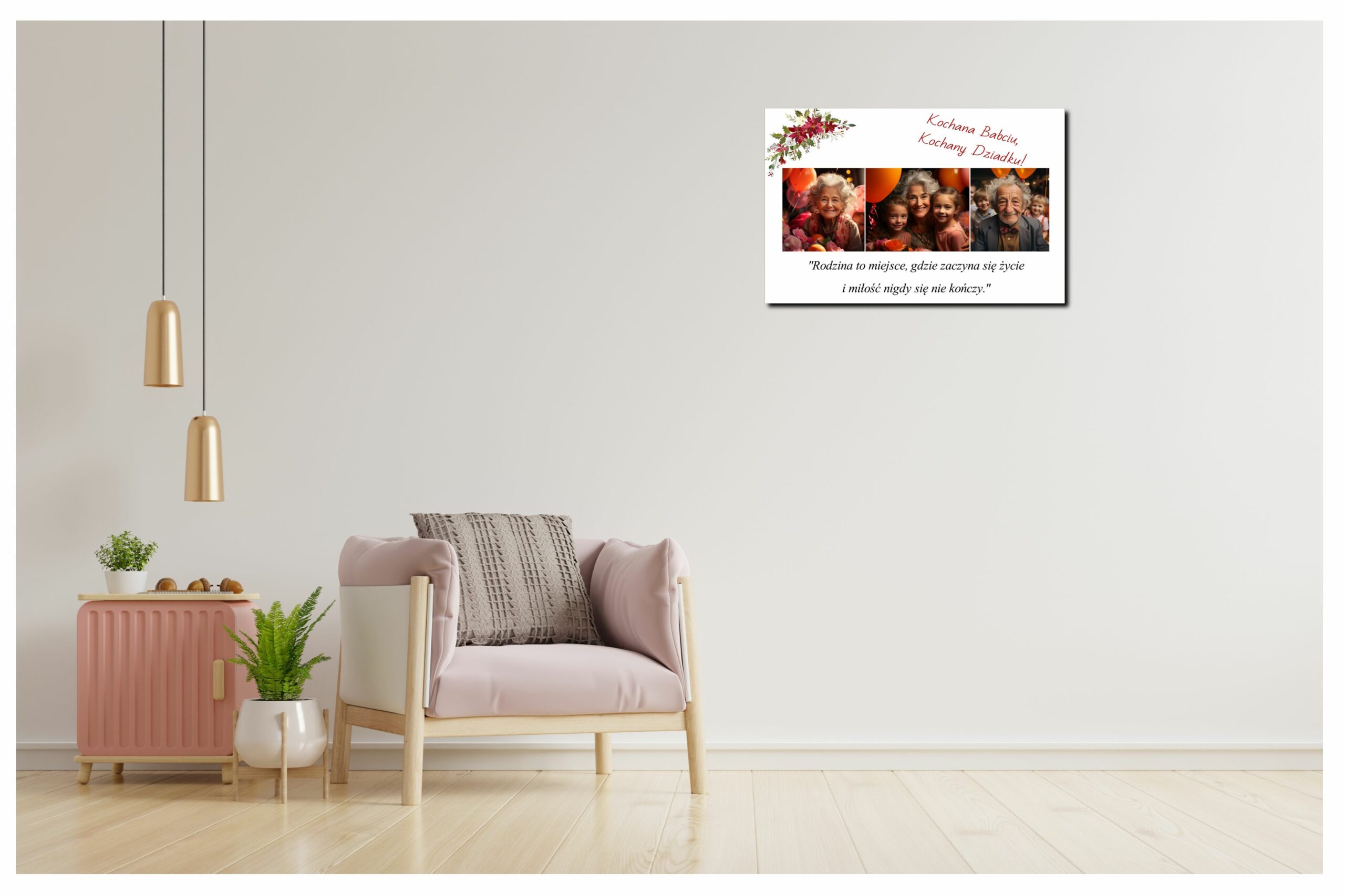 Prezent obraz kolaż ze zdjęć na dzień babci i dziadka