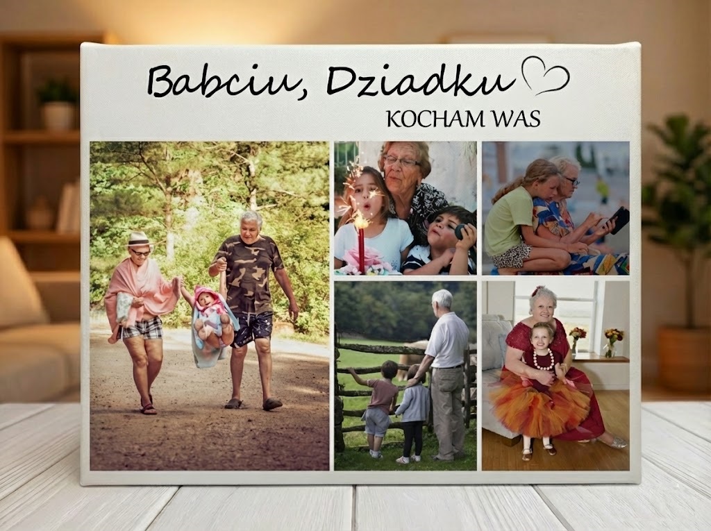 Prezent dla Dziadków – Personalizowany obraz z rodzinnymi wspomnieniami