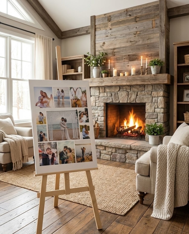 Prezent ze zdjęć obraz na płótnie kolaż