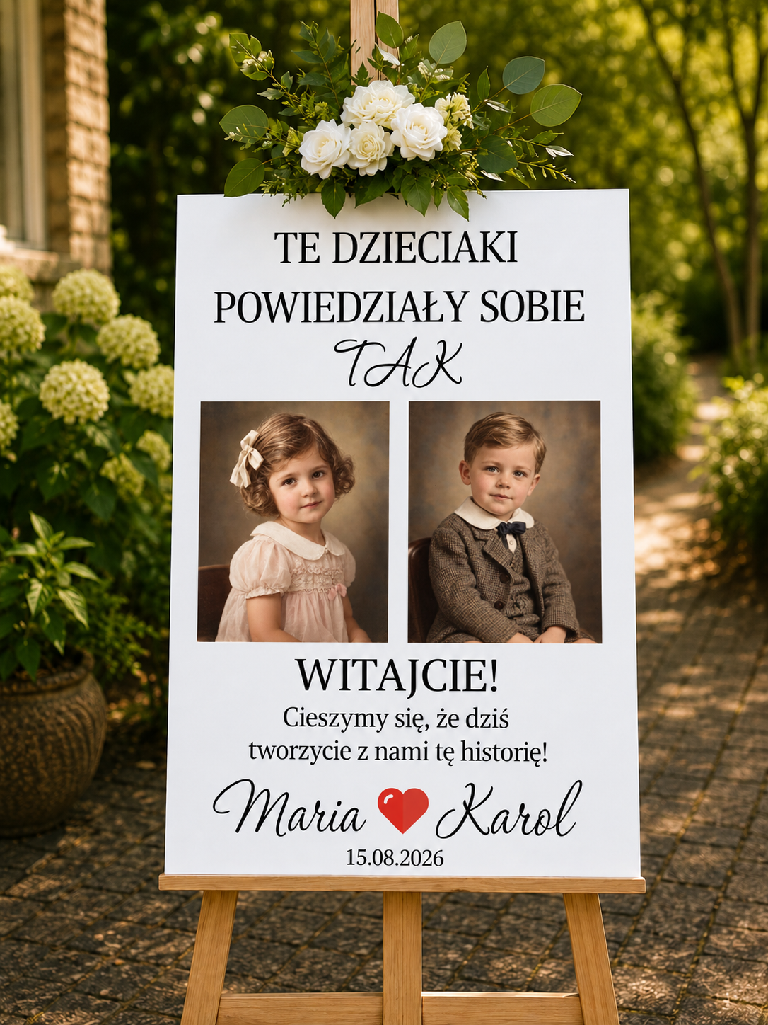 Obraz na ślub wesele TE DZIECIAKI POWIEDZIAŁY SOBIE TAK